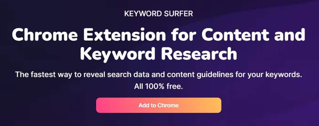 chrome extension for content and keyword research