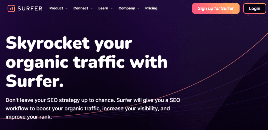 surfer seo homepage