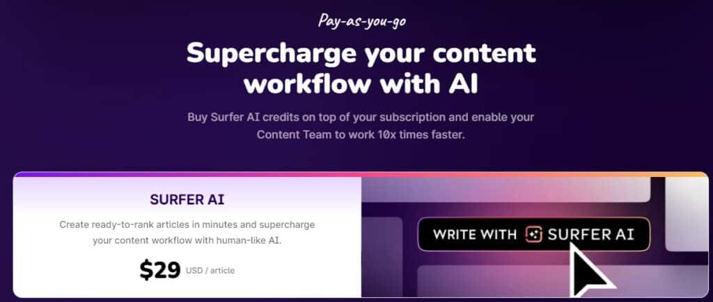 surfer ai pricing